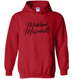 Marblehead Massachusetts, Black Script - Hoodie