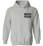 WICKED PISSAH! Bold Black - Hoodie (LEFT CHEST PRINT)