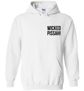 WICKED PISSAH! Bold Black - Hoodie (LEFT CHEST PRINT)