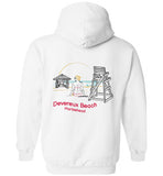 Devereux Beach, Marblehead v2 - Hoodie (FRONT LEFT & BACK PRINT)