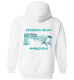 Devereux Beach, Marblehead v3 - Hoodie (FRONT LEFT & BACK PRINT)