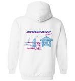 Devereux Beach, Marblehead v4 - Hoodie (FRONT LEFT & BACK PRINT)