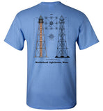 Marblehead Lighthouse Plan - T-Shirt (FRONT LEFT & BACK PRINT) Gildan