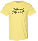 Marblehead Massachusetts - Blk Script T-Shirt - Gildan