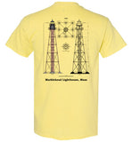 Marblehead Lighthouse Plan - T-Shirt (FRONT LEFT & BACK PRINT) Gildan