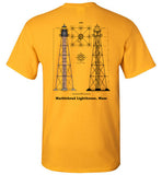 Marblehead Lighthouse Plan - T-Shirt (FRONT LEFT & BACK PRINT) Gildan