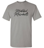 Marblehead Massachusetts - Blk Script T-Shirt - Gildan