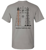 Marblehead Lighthouse Plan - T-Shirt (FRONT LEFT & BACK PRINT) Gildan