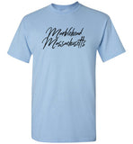 Marblehead Massachusetts - Blk Script T-Shirt - Gildan