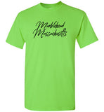 Marblehead Massachusetts - Blk Script T-Shirt - Gildan