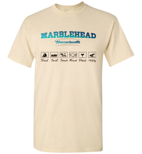 Marblehead Massachusetts Activities - T-Shirt, Gildan