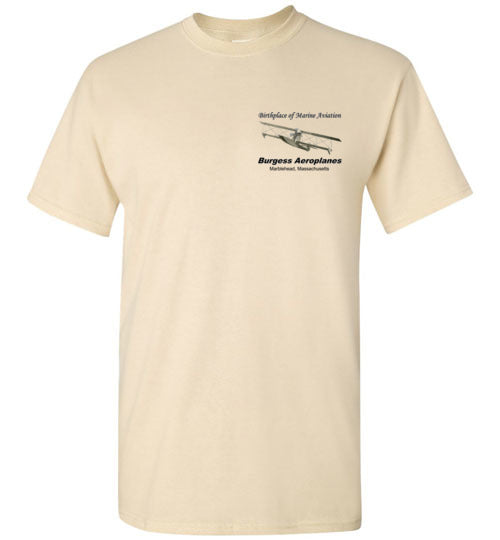 Birthplace of Marine Aviation - Marblehead T-Shirt (LEFT CHEST - FRONT ONLY PRINT) - Gildan