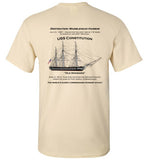 Destination Marblehead - USS Constitution - T-Shirt (LEFT FRONT & BACK PRINT) - Gildan