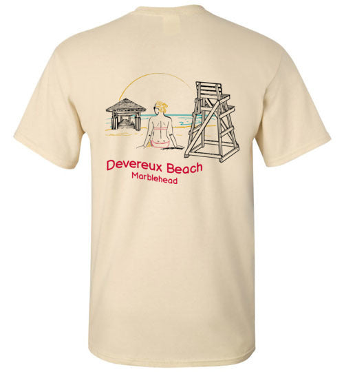 Devereux Beach, Marblehead v2 - T-Shirt (FRONT LEFT & BACK PRINT) - Gildan