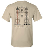 Marblehead Lighthouse Plan - T-Shirt (FRONT LEFT & BACK PRINT) Gildan