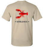 Lobster Marblehead T-Shirt (FRONT LEFT & BACK PRINT) - Gildan