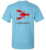 Lobster Marblehead T-Shirt (FRONT LEFT & BACK PRINT) - Gildan