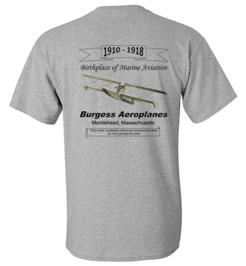 Birthplace of Marine Aviation - Marblehead T-Shirt (FRONT LEFT & BACK PRINT) - Gildan