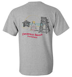 Devereux Beach, Marblehead v2 - T-Shirt (FRONT LEFT & BACK PRINT) - Gildan