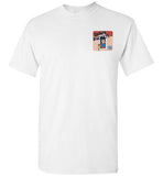 Down Bucket Cartoon T-Shirt (FRONT LEFT & BACK PRINT) - Gildan