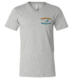 Devereux Beach, Marblehead v1 - Unisex V-Neck T-Shirt (FRONT LEFT & BACK PRINT) by Canvas