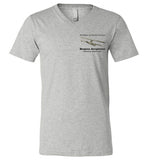 Birthplace of Marine Aviation - Marblehead T-Shirt (FRONT LEFT & BACK PRINT) Unisex V-Neck - by Canvas