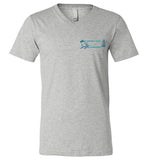 Devereux Beach, Marblehead v3 - Unisex V-Neck T-Shirt (FRONT LEFT & BACK PRINT) by Canvas