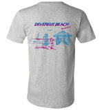 Devereux Beach, Marblehead v4 - Unisex V-Neck T-Shirt (FRONT LEFT & BACK PRINT) by Canvas