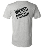 WICKED PISSAH! T-Shirt (FRONT LEFT & BACK PRINT) Unisex V-Neck - by Canvas