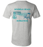 Devereux Beach, Marblehead v3 - Unisex V-Neck T-Shirt (FRONT LEFT & BACK PRINT) by Canvas