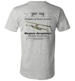 Birthplace of Marine Aviation - Marblehead T-Shirt (FRONT LEFT & BACK PRINT) Unisex V-Neck - by Canvas