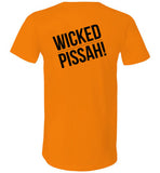 WICKED PISSAH! T-Shirt (FRONT LEFT & BACK PRINT) Unisex V-Neck - by Canvas