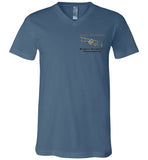Birthplace of Marine Aviation - Marblehead T-Shirt - (LEFT CHEST - FRONT ONLY PRINT) Unisex V-Neck - by Canvas