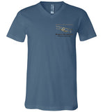 Birthplace of Marine Aviation - Marblehead T-Shirt (FRONT LEFT & BACK PRINT) Unisex V-Neck - by Canvas