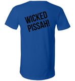 WICKED PISSAH! T-Shirt (FRONT LEFT & BACK PRINT) Unisex V-Neck - by Canvas