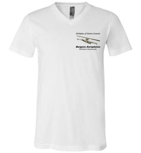 Birthplace of Marine Aviation - Marblehead T-Shirt (FRONT LEFT & BACK PRINT) Unisex V-Neck - by Canvas