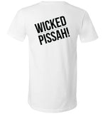 WICKED PISSAH! T-Shirt (FRONT LEFT & BACK PRINT) Unisex V-Neck - by Canvas