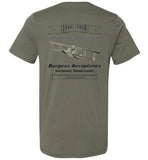 Birthplace of Marine Aviation - Marblehead T-Shirt (FRONT LEFT & BACK PRINT) Unisex V-Neck - by Canvas