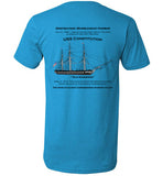 Destination Marblehead - USS Constitution - Unisex V-Neck T-Shirt (LEFT FRONT & BACK PRINT) - by Canvas