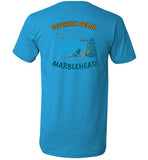 Devereux Beach, Marblehead v1 - Unisex V-Neck T-Shirt (FRONT LEFT & BACK PRINT) by Canvas