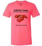 Lobster Lover - What Happens in Marblehead, Stays in Marblehead - T-Shirt - Unisex V-Neck - by Canvas