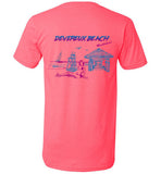 Devereux Beach, Marblehead v4 - Unisex V-Neck T-Shirt (FRONT LEFT & BACK PRINT) by Canvas