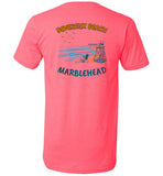 Devereux Beach, Marblehead v1 - Unisex V-Neck T-Shirt (FRONT LEFT & BACK PRINT) by Canvas