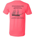 Destination Marblehead - USS Constitution - Unisex V-Neck T-Shirt (LEFT FRONT & BACK PRINT) - by Canvas