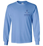 Marblehead Anchor Latitude-Longitude - Long Sleeve T-Shirt (FRONT LEFT & BACK PRINT) - Gildan