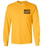 WICKED PISSAH! - Long Sleeve T-Shirt (LEFT CHEST - FRONT ONLY PRINT) - by Gildan