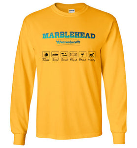 Marblehead Masssachusetts Activities - Long Sleeve T-Shirt, Gildan