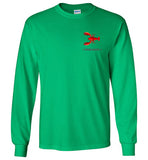 Lobster Marblehead - Long Sleeve T-Shirt (FRONT LEFT & BACK PRINT) - Gildan