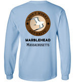 Don't Worry - Get Salty, Marblehead, Long Sleeve T-Shirt (FRONT LEFT & BACK PRINT) - Gildan