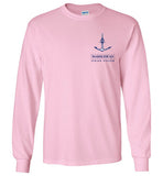 Marblehead Anchor Latitude-Longitude - Long Sleeve T-Shirt (FRONT LEFT & BACK PRINT) - Gildan